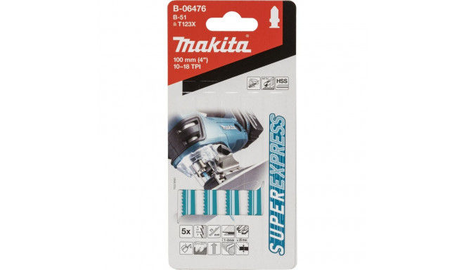 Makita B-06476 Jigsaw Blade B-51 Metal 5pcs