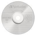 1x25 Verbatim DVD-RW 4,7GB 4x Speed, matt silver