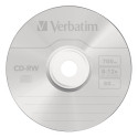 1x10 Verbatim CD-RW 80 / 700MB 8x - 12x Speed, Jewel Case