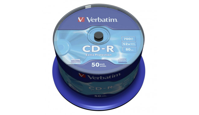 1x50 Verbatim Data Life CD-R 80 52x Speed, ExtraProtection