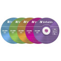 1x5 Verbatim CD-RW 80 / 700MB 10x Speed, Colour, Slim