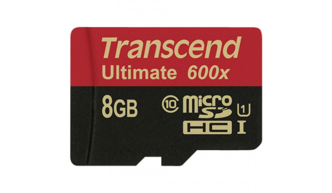 Transcend microSDHC MLC      8GB Class 10 UHS-I 600x + SD-Adapter