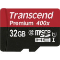 Transcend microSDHC         32GB Class 10 UHS-I 400x + SD Adapter