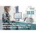 DIGITUS power height adjustable Desk wth USB and Drawer 120x60cm