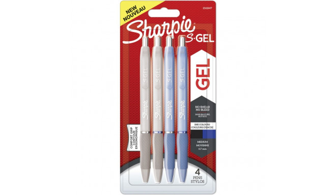 2x2 Sharpie S-Gel Frost Blue + Pearl White 0,7 mm blue + black