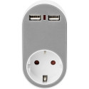 DIGITUS universal socket Adapter 2 x USB-A