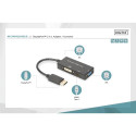 DIGITUS DisplayPort 3in1 Adapt/ Converter - DP-HDMI+DVI+VGA 20cm