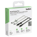 1x2 Belkin Flex Silicone Cabl 1m USB-C/USB-C b+w  CAB009bt1MBW2PK