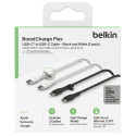 1x2 Belkin Flex Silicone Cabl 1m USB-C/USB-C b+w  CAB009bt1MBW2PK