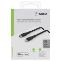 Belkin Lightning/USB-C Cable 1m braided, mfi cert., black