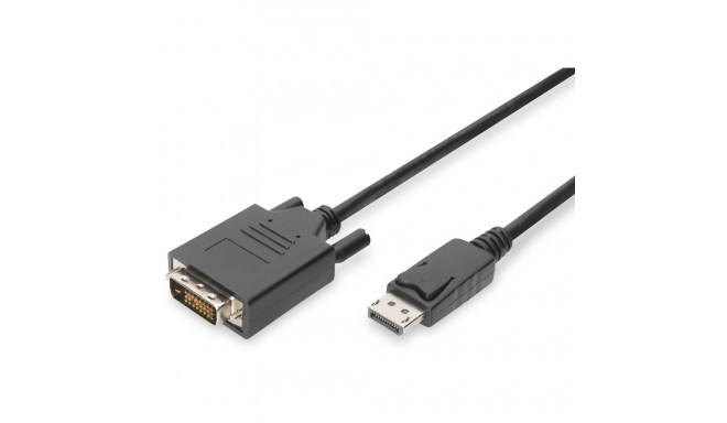 DIGITUS DisplayPort adapterkaabel DP - DVI (24+1) St/St 1m must