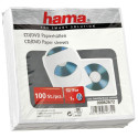 1x100 Hama CD/DVD Paper Sleeves white                      62672