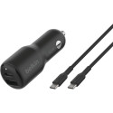 Belkin BOOST Charge 42W Dual Car Charger PD/PPS Tech. CCB005btBK