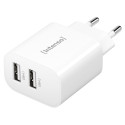 Intenso Power Adapter W24AA 2x USB-A 24W              white