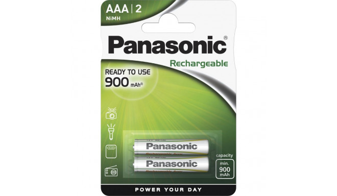 1x2 Panasonic Akku NiMH Micro AAA 900 mAh