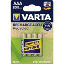 10x4 Varta RECHARGE ACCU Recycled 800 mAH AAA Micro NiMH