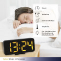 TFA 60.2027.01 Digital Alarm Clock with LED Luminous Digits