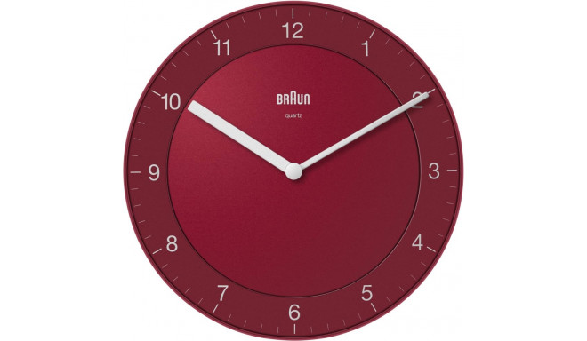 Braun BC 06 R Quartz wall clock analog red