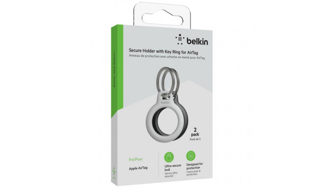 1x2 Belkin Key Ring for Apple AirTag, black/white  MSC002btH35