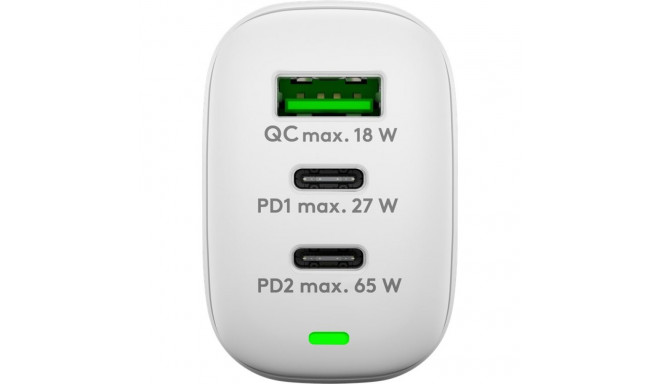Goobay USB-C PD GaN mitme pordiga kiirlaadija (65 W) | 65408