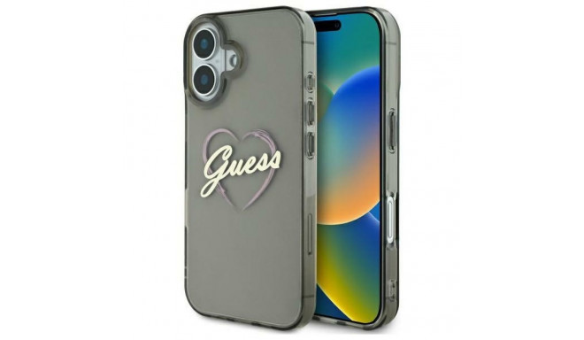 Guess GUHCP16MHCHGSPK iPhone 16 Plus 6.7" must kõvakaaneline IML Heart