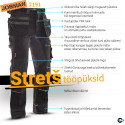 Jobman stretch vööpüksid ripptaskutega 2191 44