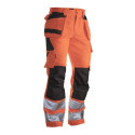 Jobman Practical ripptaskutega vööpüksid 2377 Hi-Vis oranž 54