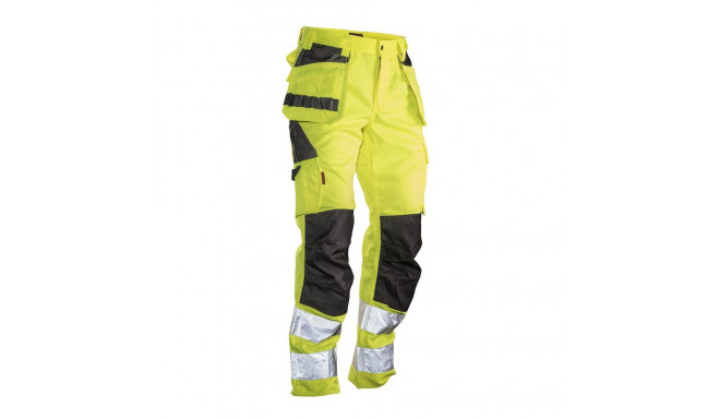 Jobman Practical ripptaskutega vööpüksid 2377 Hi-Vis kollane 48