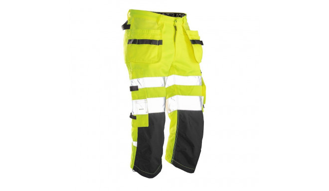 Jobman ripptaskutega 3/4 vööpüksid 2217 Hi-Vis kollane 54