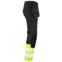 Jobman Practical vööpüksid ripptaskutega 2513 must/Hi-Vis kollane 56