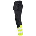 Jobman Practical vööpüksid ripptaskutega 2513 must/Hi-Vis kollane 50
