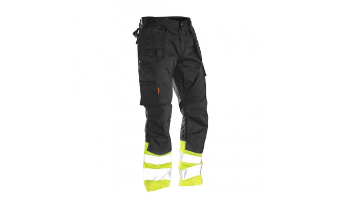 Jobman Practical vööpüksid ripptaskutega 2513 must/Hi-Vis kollane 46