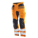 Jobman stretch ripptaskutega vööpüksid 2240 Hi-Vis oranž 48