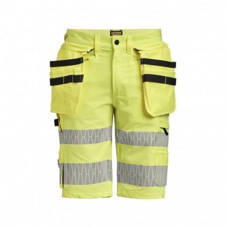Jobman ripptaskutega stretch lühikesed püksid Hi-Vis kollane 2296 52