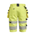 Jobman ripptaskutega stretch lühikesed püksid Hi-Vis kollane 2296 54