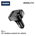 Jellico F10 Bluetooth 5.0 FM / MP3 Transmitter + Car Fast Charger 2x USB QC 3.0 3.1A LED Black