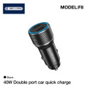 Jellico F8 40W Kompaktne Auto DC 12-24V Dual PD 20W USB-C Pesa 3A Kohandatav Kiirlaadija Must