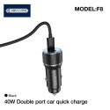 Jellico F8 40W Kompaktne Auto DC 12-24V Dual PD 20W USB-C Pesa 3A Kohandatav Kiirlaadija Must