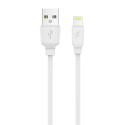 Jellico B15 Durable-Soft iPhone & iPad Lightning to USB Data & Fast 3.1A Charger Cable 1m White
