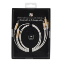 Deltaco USB-MULTI10 USB cable 1 m USB A USB C Gold, White