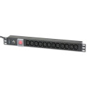 Techly Rack 19&quot; PDU 12 VDE outputs with C20 plug and Switch