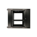 Extralink Rackmount cabinet 9U 600x600 AZH Black wall mounted, swing type