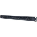 Intellinet 19&quot; Cable Entry Panel, 1U, with Brush Insert, Black