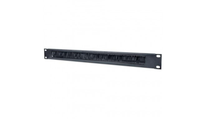 Intellinet 19&quot; Cable Entry Panel, 1U, with Brush Insert, Black