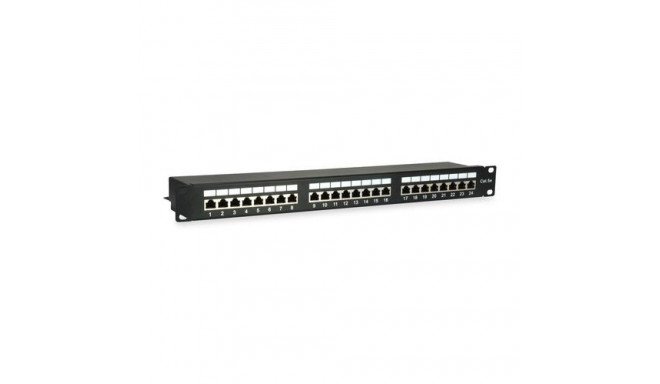 Equip 24-Port Cat.5e Shielded Patch Panel, Black