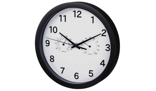 Hama Pure Plus Quartz clock Circle Black