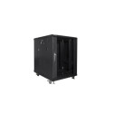 Lanberg FF01-6815-12B rack cabinet 15U Freestanding rack Black