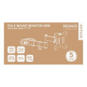 Deltaco ARM-0305 monitor mount / stand 81.3 cm (32&quot;) Pole