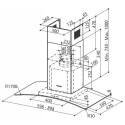 FABER S.p.A. RAY SRM LED X/V NS A90 Wall-mounted Stainless steel 420 m³/h C