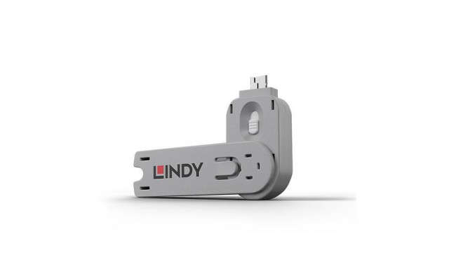 Lindy USB Type A Port Blocker Key, White